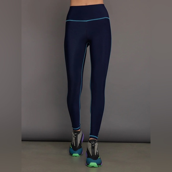 NWT Carbon38 navy high rise legging fleece back sz sm - Picture 1 of 10